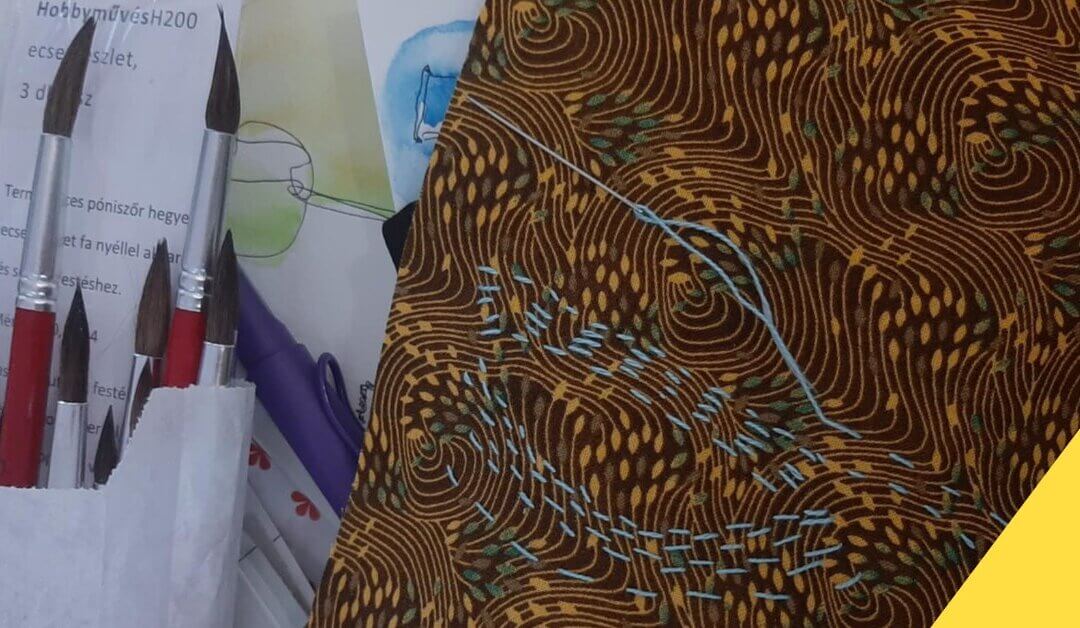 Stitching – Lassú, meditatív alkotás textilre hímzőfonallal