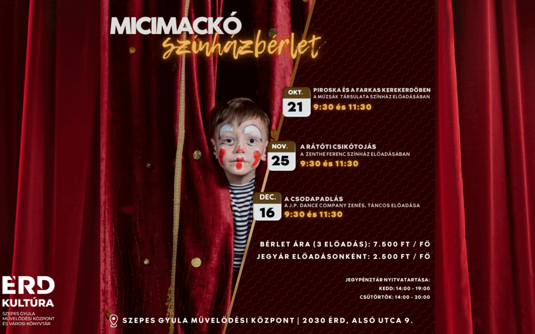 Gyermekszínházi előadások – Micimackó bérlet