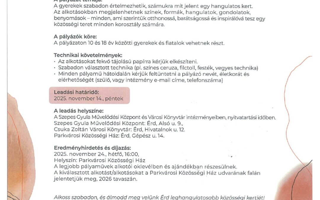 Pályázati felhívás