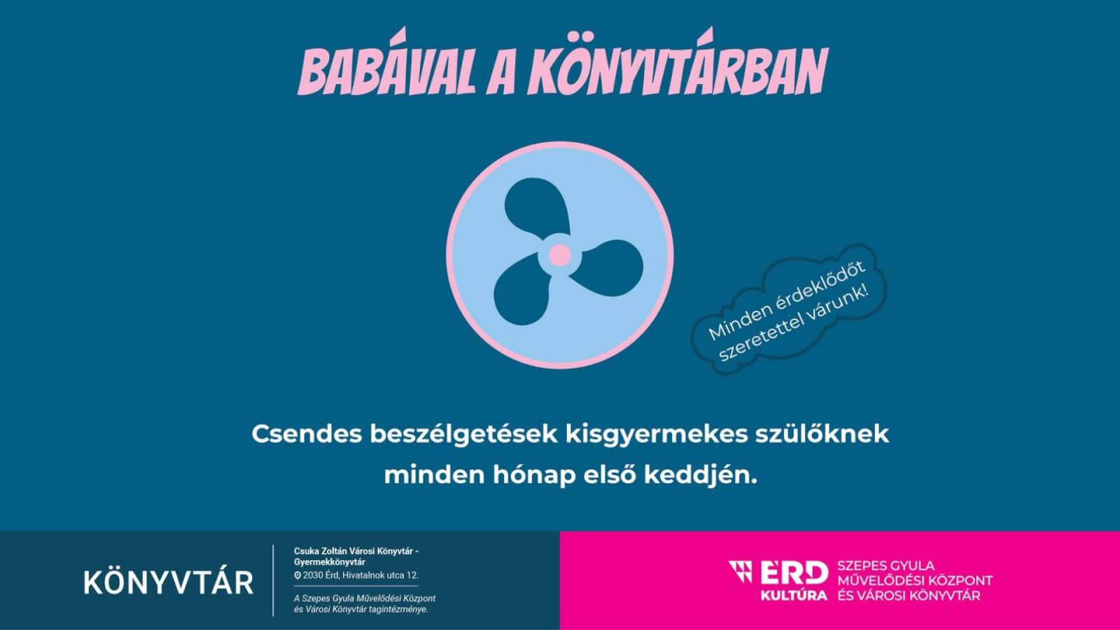 Babával a könyvtárban