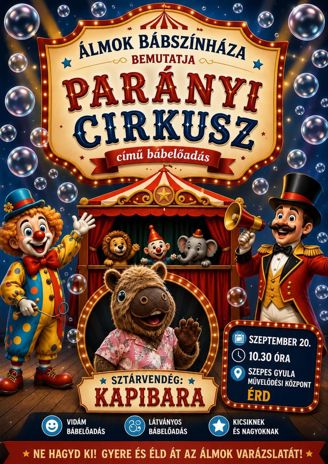A parányi cirkusz bábelőadás
