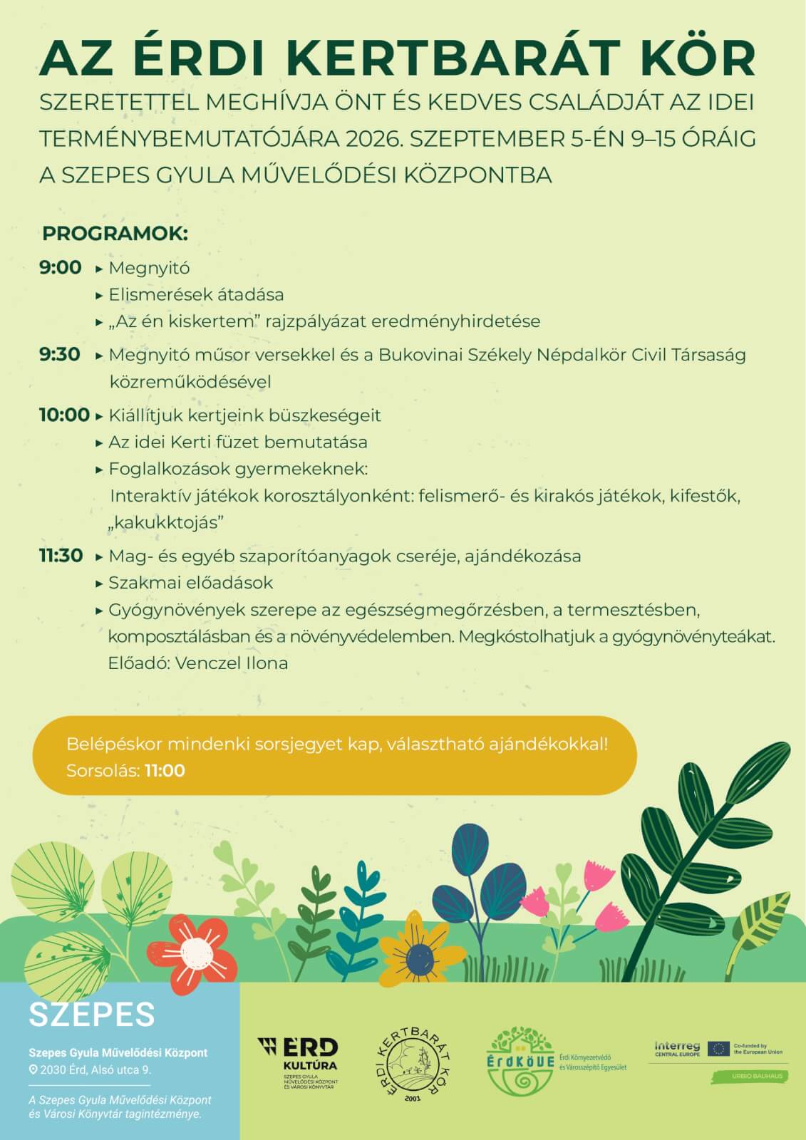 Érdi Kertbarát Kör terménybemutatója