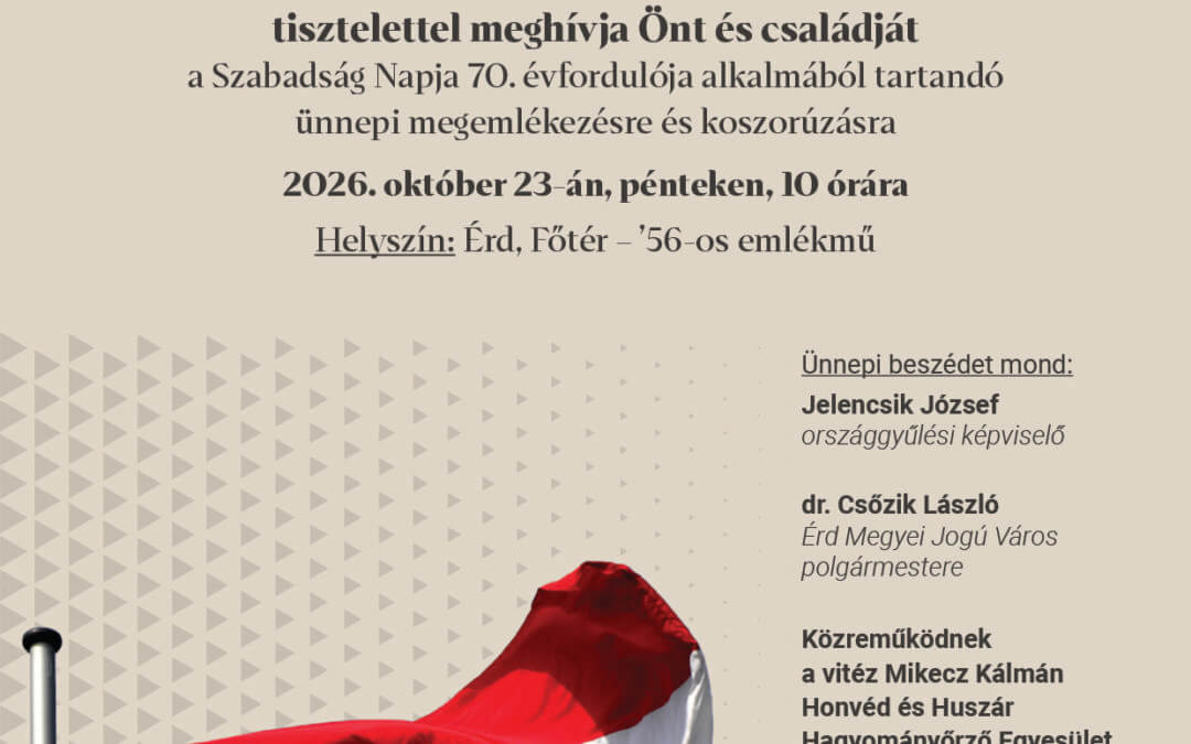 Megemlékezés Érden – október 23.